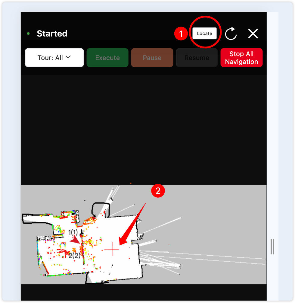 Map Locate button