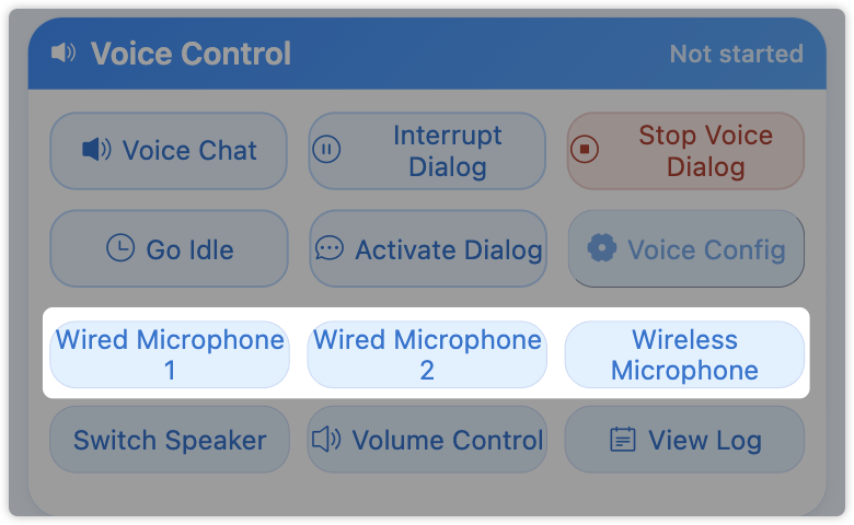 Mic and speaker controls