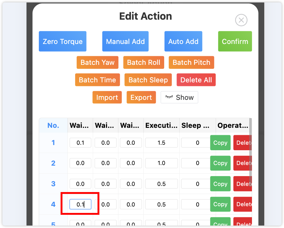 Parameter Edit Demo