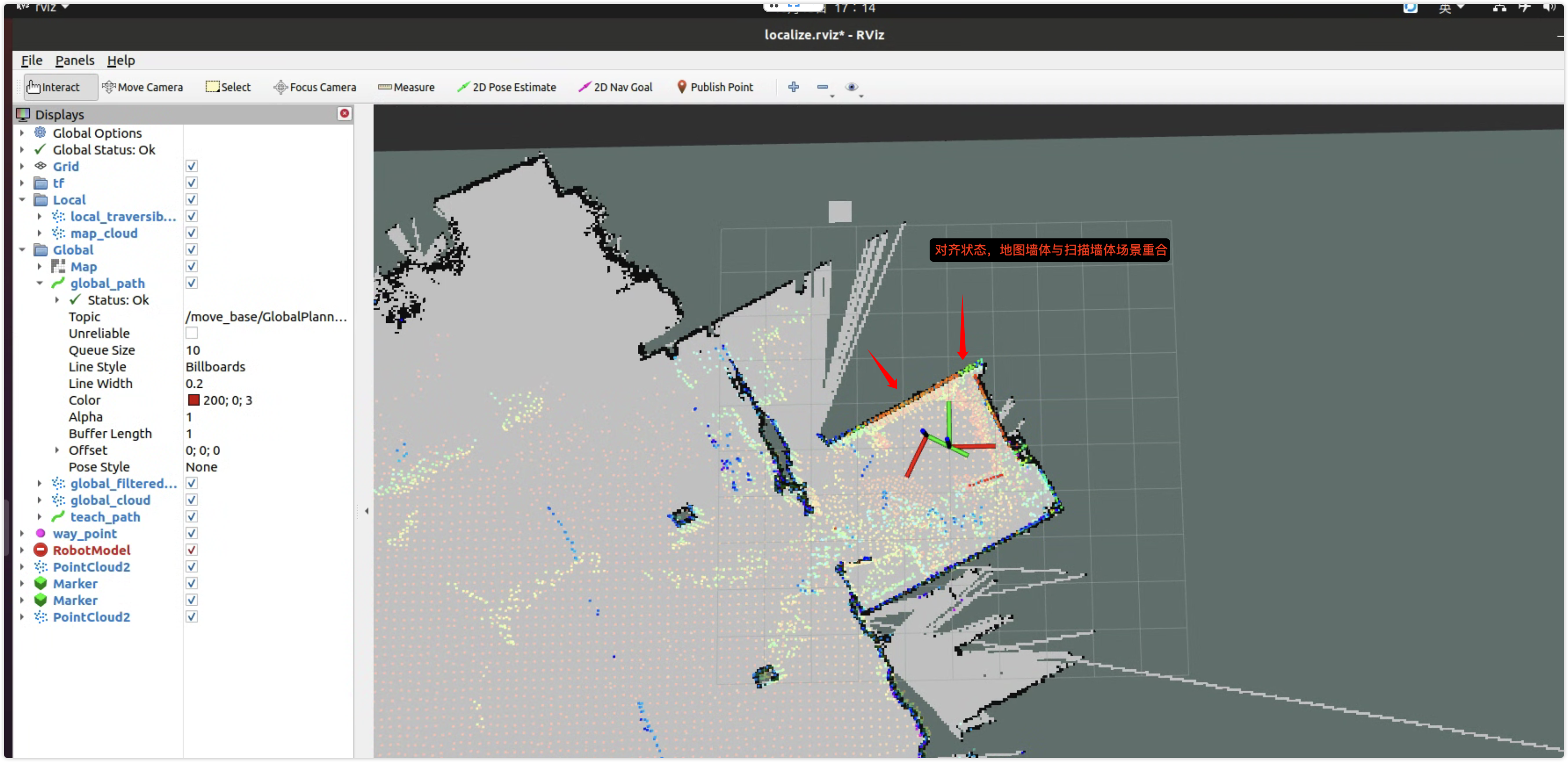RViz pose estimation and alignment