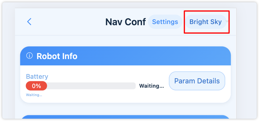 Theme selection dropdown