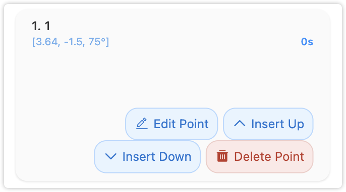 Waypoint insert buttons